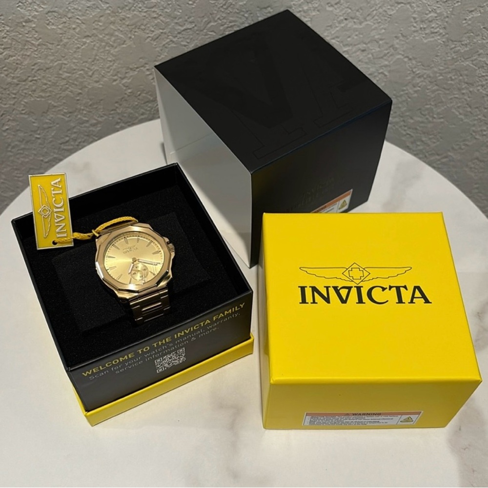 Invicta Watch Speedway Men Gold Men's Quartz Watch NWT